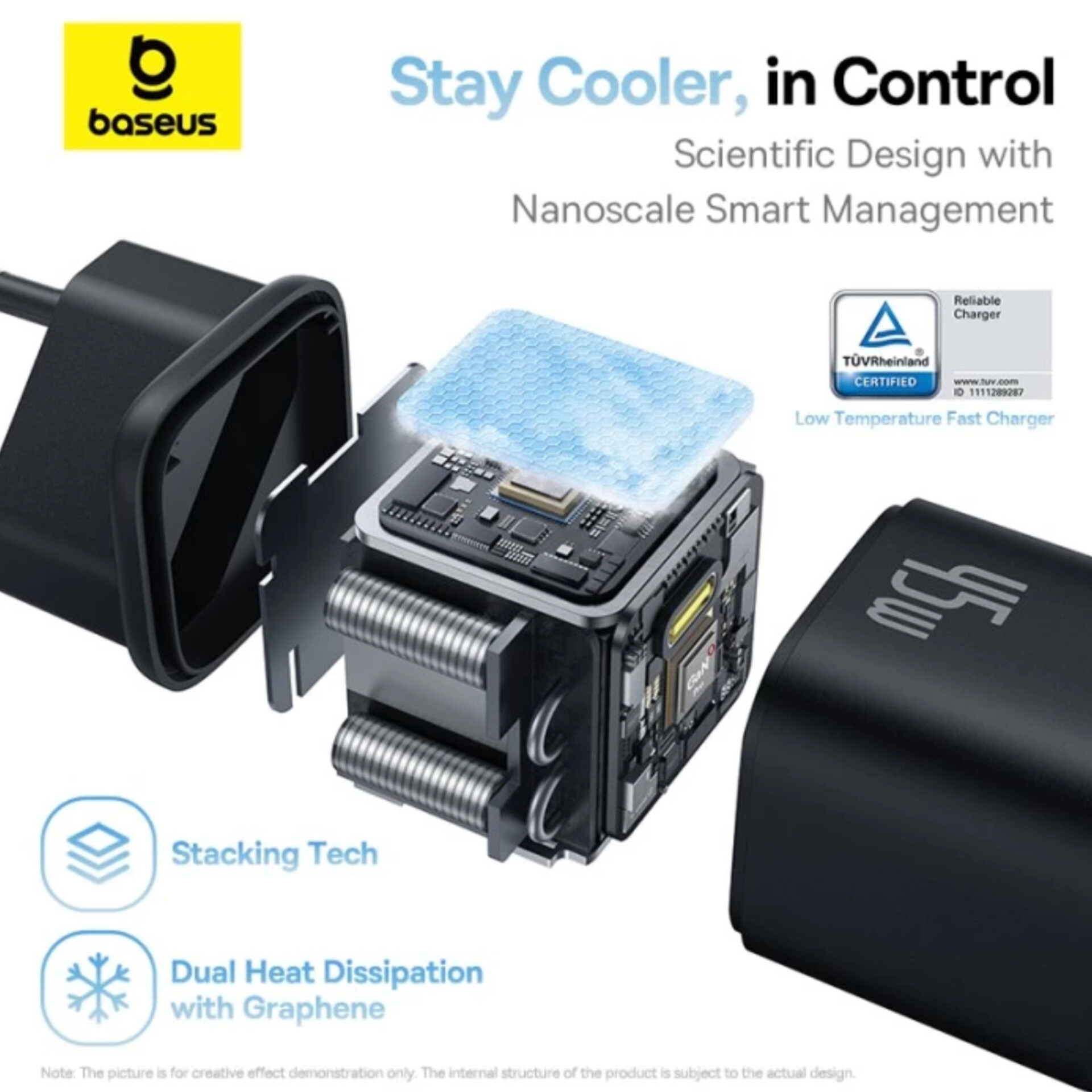 شارژر دیواری 45 وات بیسوس مدل PicoGo 45W