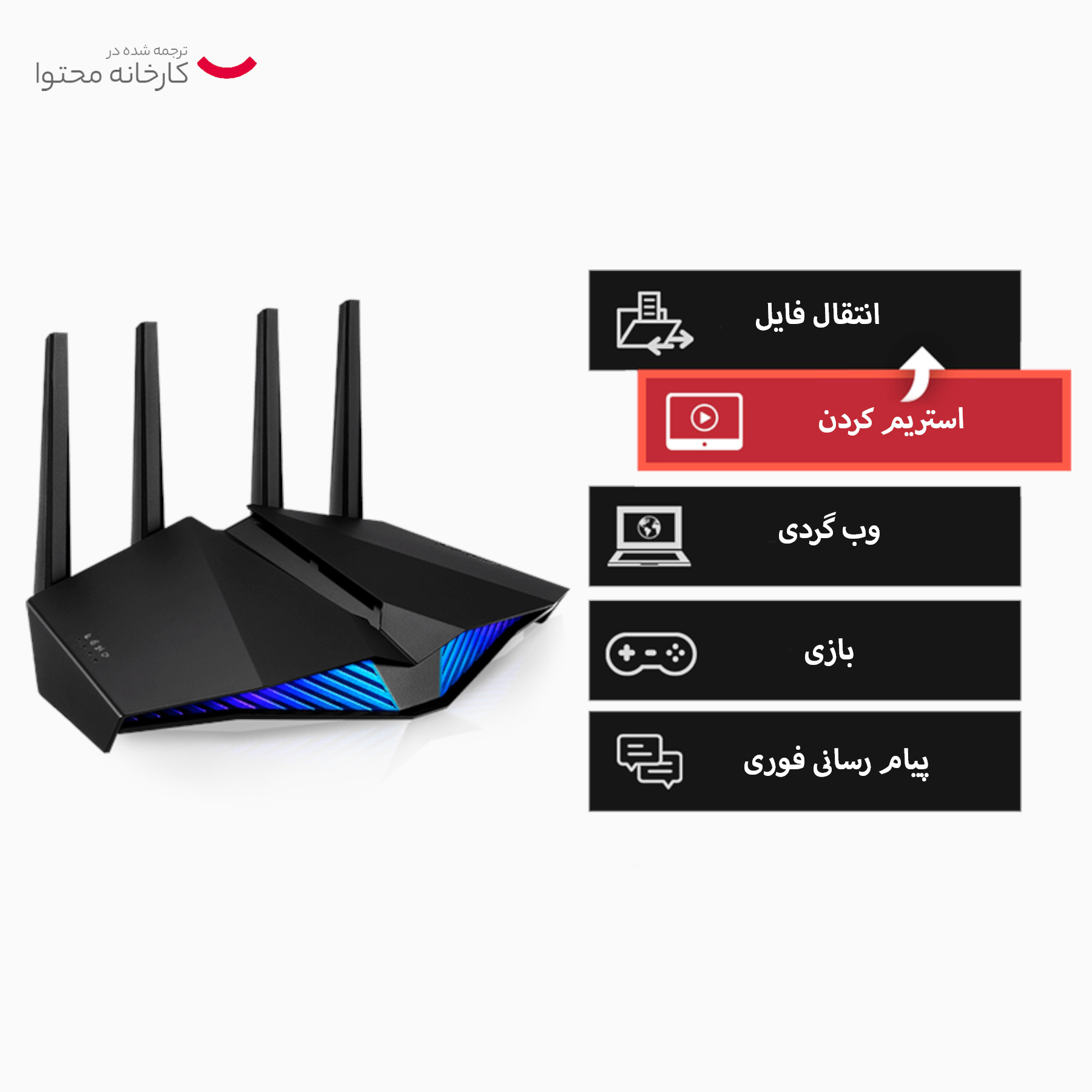 مودم روتر +ADSL2 ایسوس مدل DSL-AX82U