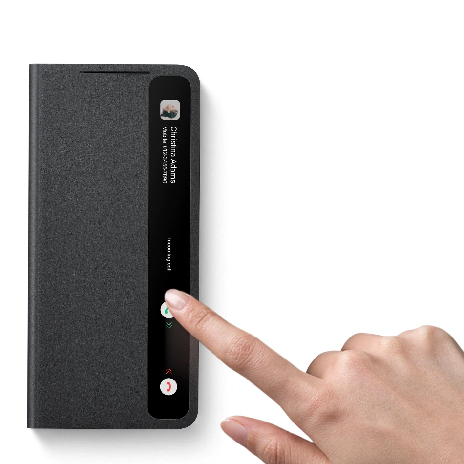 کیف کلاسوری مدل Smart Clear View مناسب برای گوشی موبایل سامسونگ Galaxy S21 Ultra