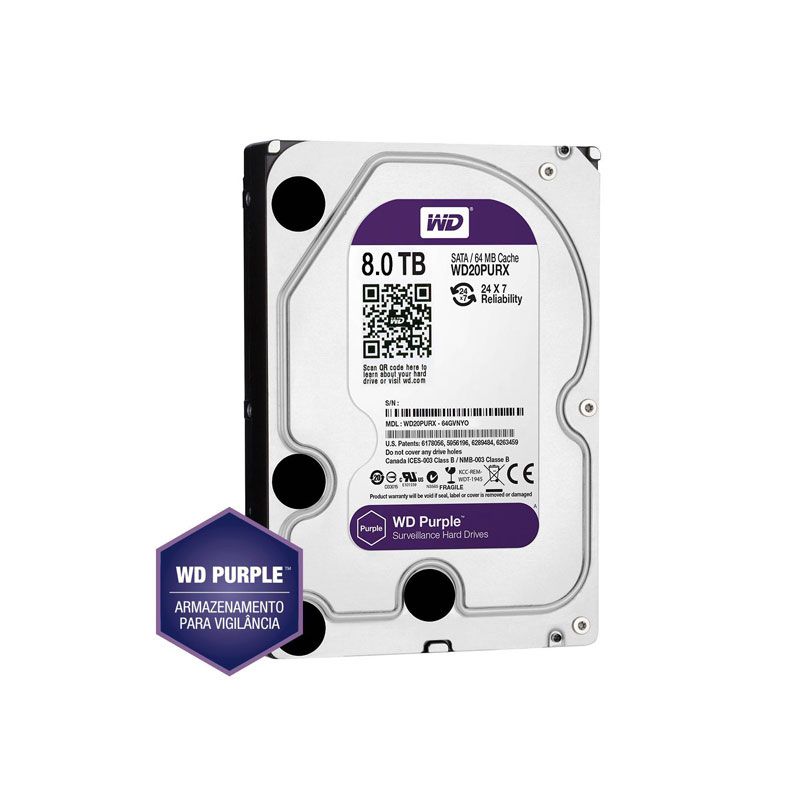 هارددیسک اینترنال وسترن دیجیتال مدل Purple WD82PURX-64GVLY0 ظرفیت 8 ترابایت