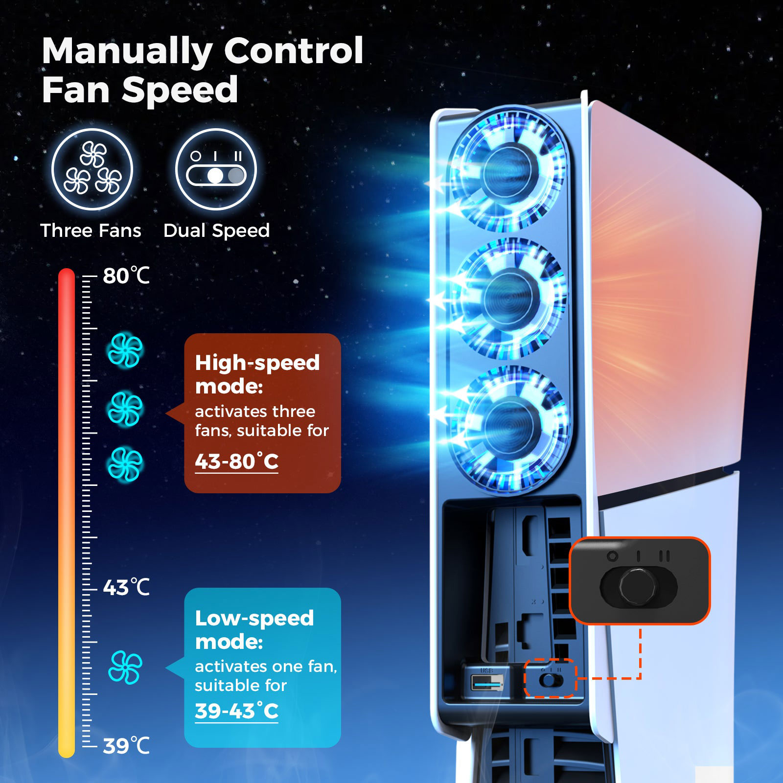 خنک کننده پلی استیشن 5 مدل IINE L960