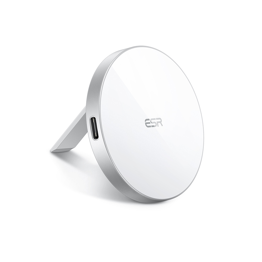 پایه نگهدارنده و شارژر بی سیم گوشی موبایل ای اِس آر مدل HaloLock Kickstand With MagSafe