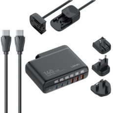 شارژر رومیزی 140 وات الدینیو مدل GaN A6140C