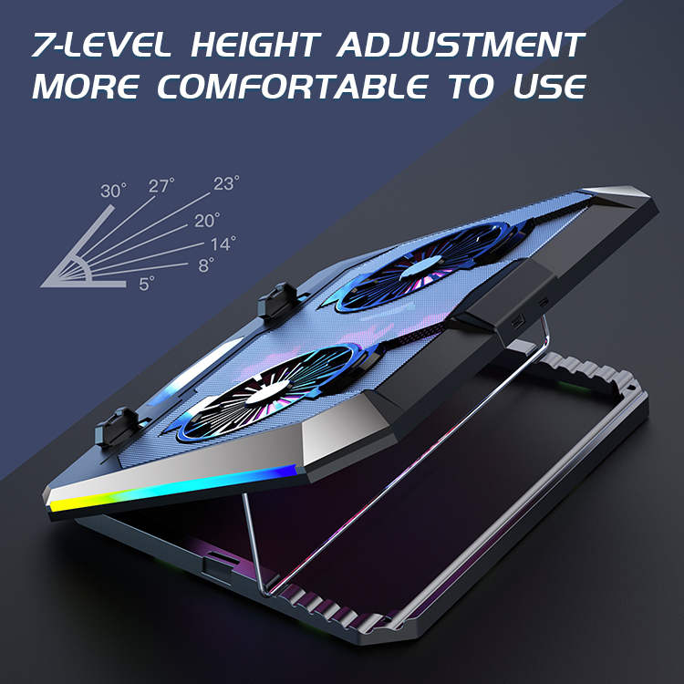 پایه خنک کننده لپ تاپ گیمینگ مدل RGB 5FAN D10 کد MOBILE STAND