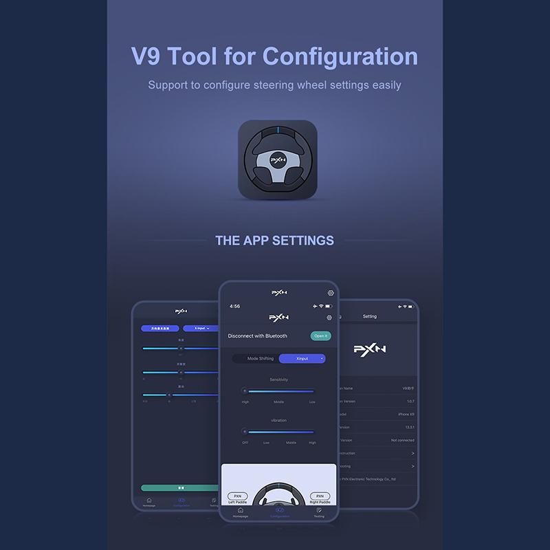 گجت دسته فرمان بازی پی ایکس ان  مدل V9