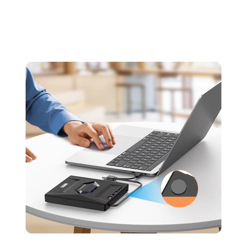 درایو DVD/RW اکسترنال هاب مدل B21-Y 5 IN 1 TYPE-C/USB 3