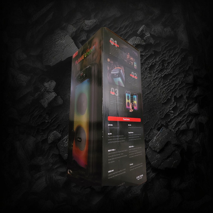 اسپیکر بلوتوثی قابل حمل مدل FLAME LIGHT