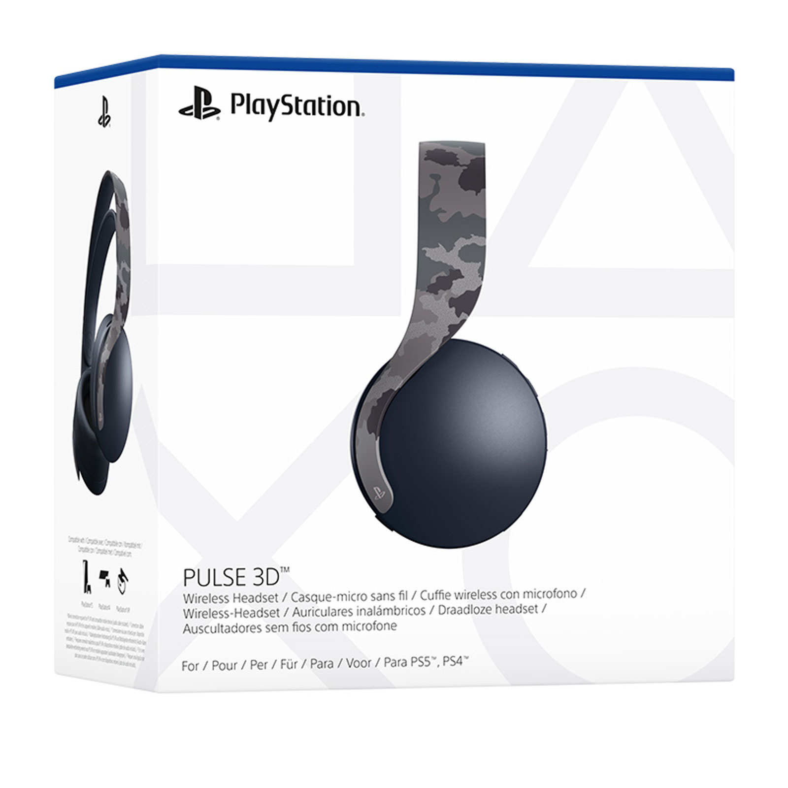 هدست پلی استیشن 4 سونی مدل Pulse 3D مخصوص پلی استیشن 5 طرح Grey Camouflage