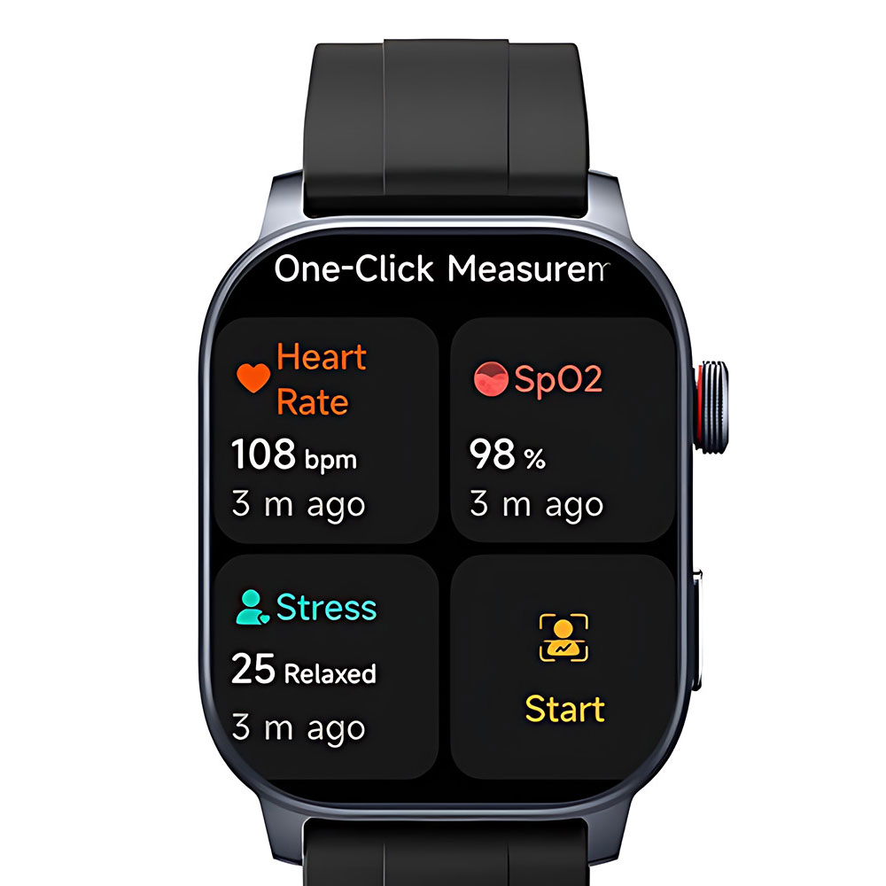 ساعت هوشمند کیسلکت مدل Ks 3 دارای قابلیت های صفحه نمایش رنگی، صفحه نمایش لمسی، کنترل سطح اکسیژن خون بند سیلیکون