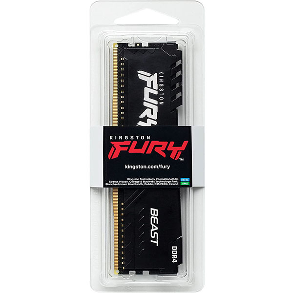 رم کامپیوتر DDR4 تک کاناله 2666 مگاهرتز CL16 کینگستون مدل FURY Beast ظرفیت 8 گیگابایت