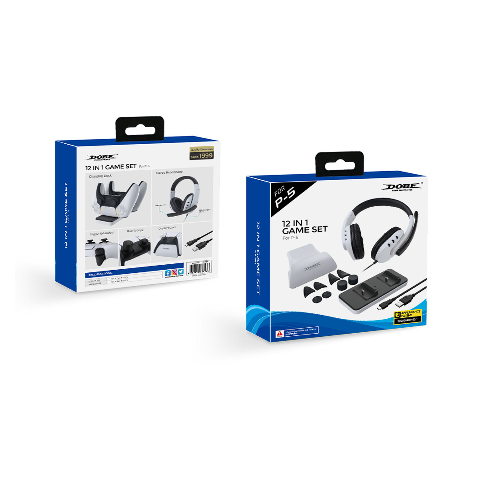 لوازم جانبی پلی استیشن 5 دابی مدل TP5-0578 مجموعه 12 عددی