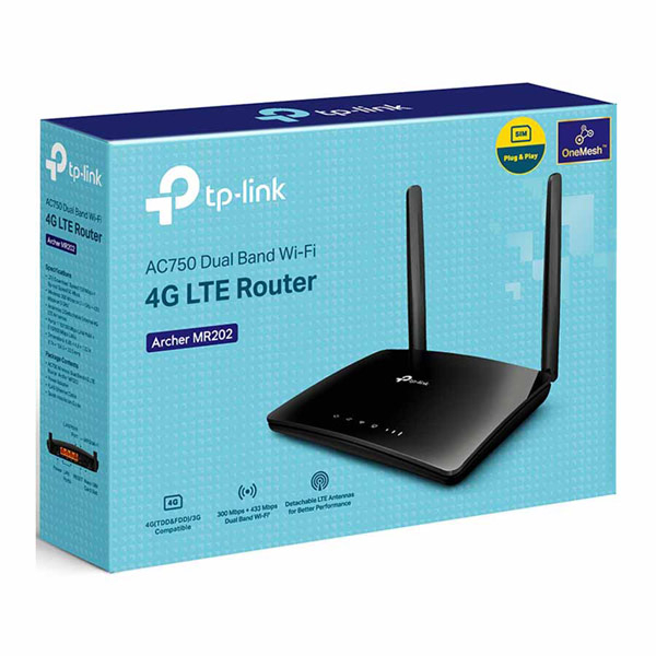 مودم روتر بی سیم 4G LTE تی پی-لینک مدل  Archer MR202 AC750