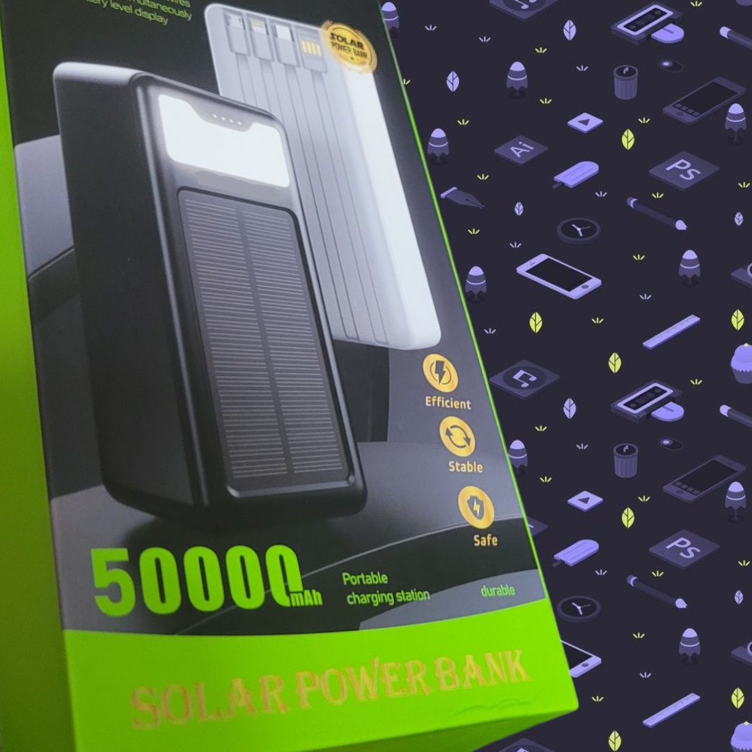 پاوربانک مدل SOLAR 50000MAH ظرفیت 50000 میلی آمپر ساعت