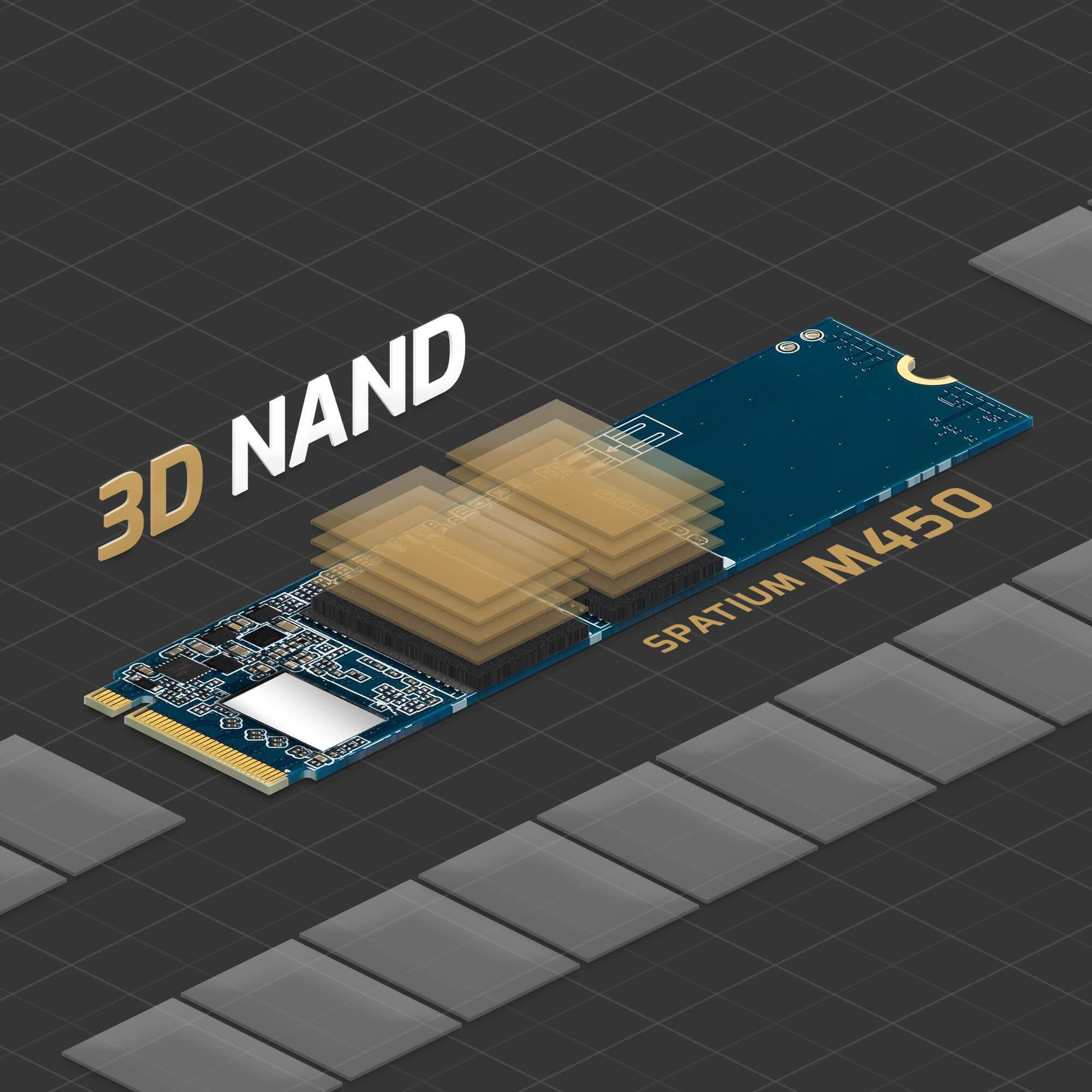 اس اس دی اینترنال PCIe 4.0 ام اس آی مدل SPATIUM M450 PCIe 4.0 NVMe M.2 ظرفیت 500 گیگابایت