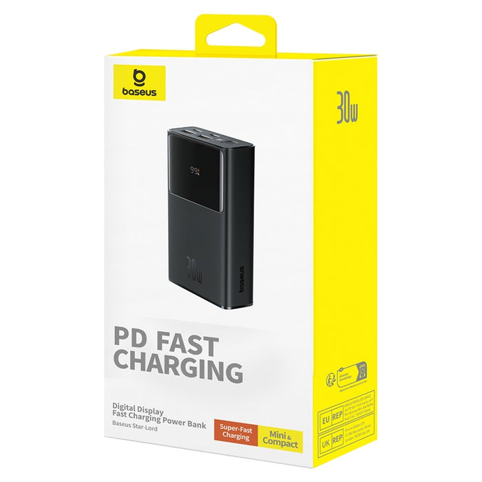 پاوربانک 30 وات بیسوس مدل Star-Lord Digital Display Fast Charging ظرفیت 10000 میلی آمپر ساعت