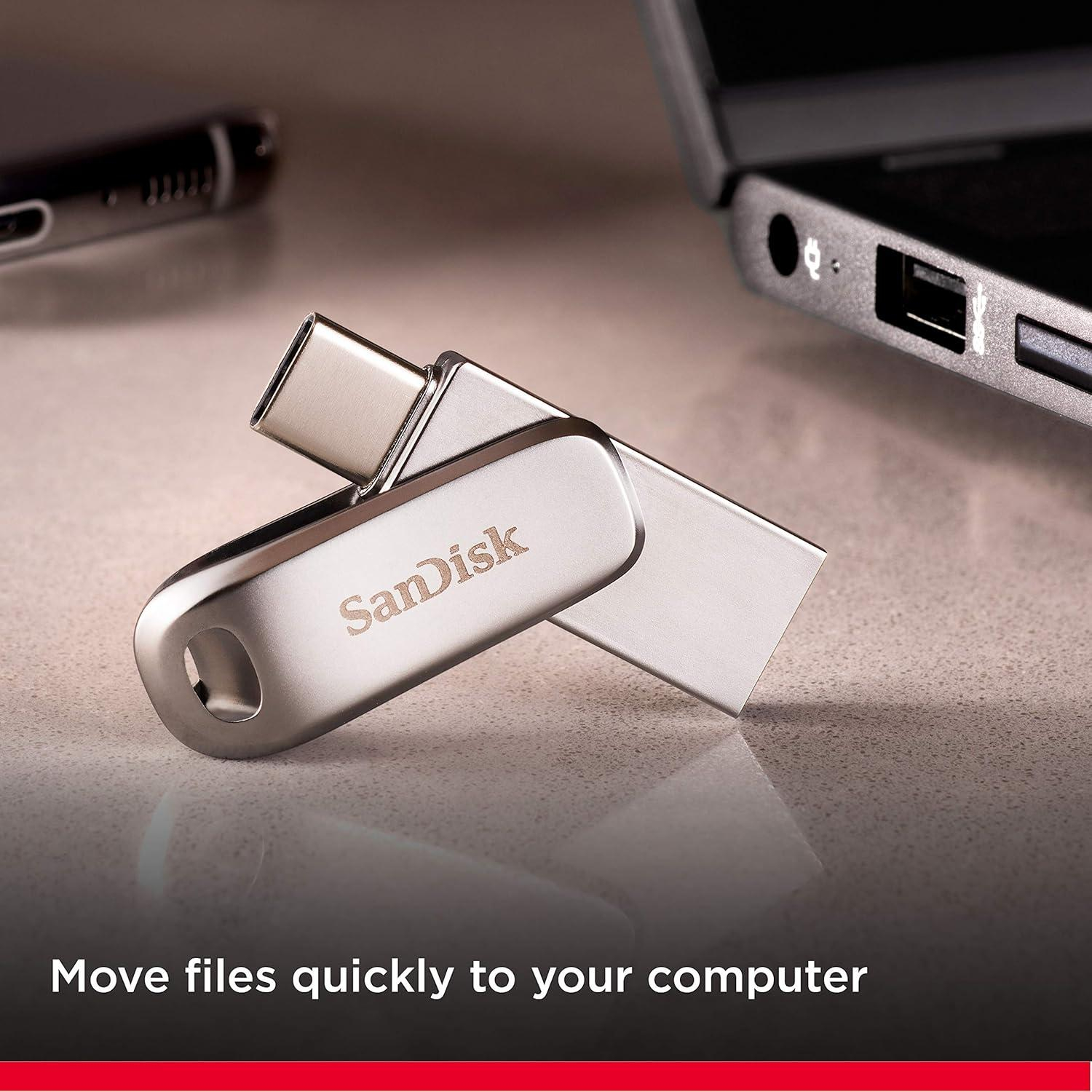 فلش مموری سن دیسک مدل Ultra Dual Drive Luxe ظرفیت 1 ترابایت