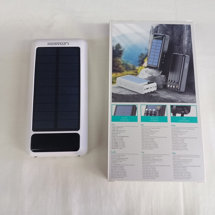 پاوربانک خورشیدی مدل L-P43 ظرفیت 20000 میلی آمپر ساعت