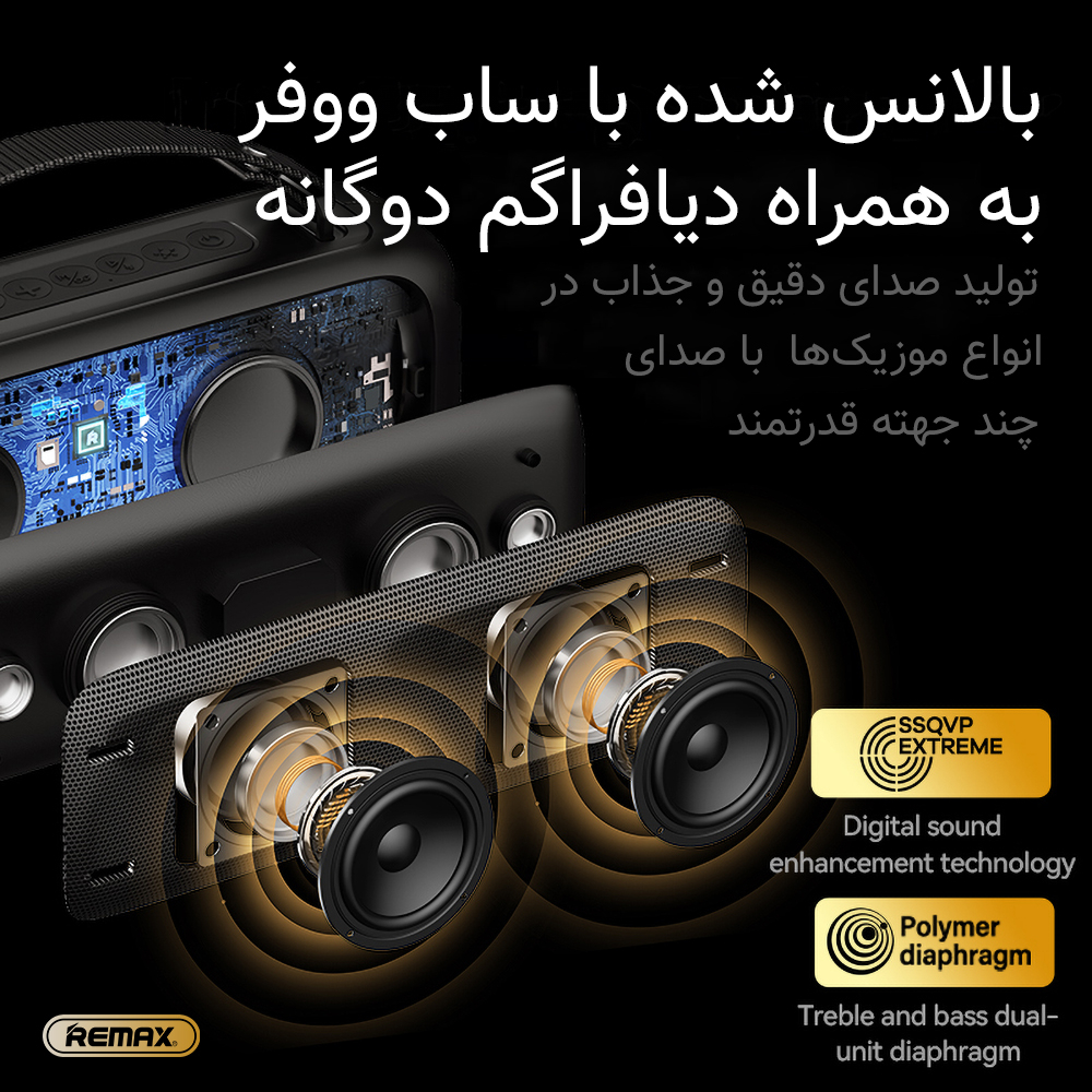 اسپیکر بلوتوثی قابل حمل ریمکس مدل RB-M67 New