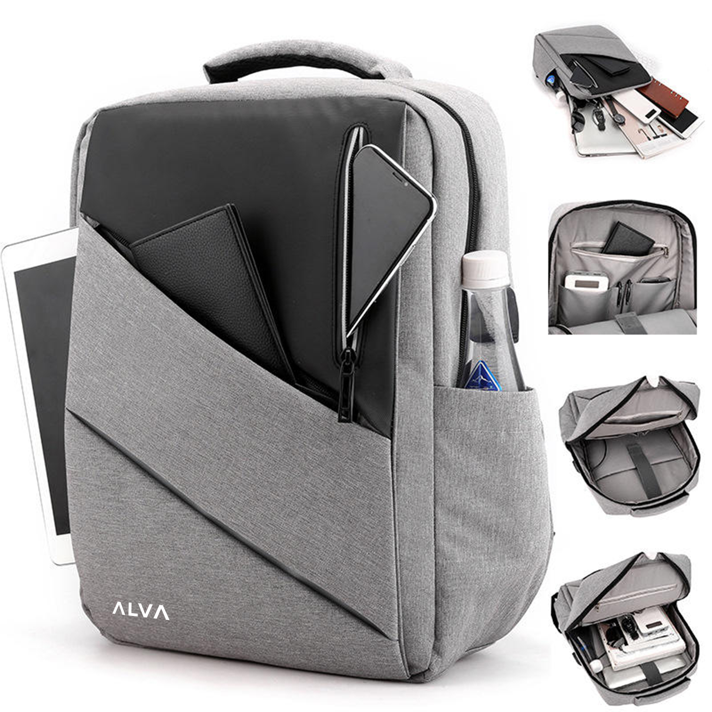 کوله پشتی لپ تاپ آلوا مدل 102203 مناسب برای لپ تاپ  15.6 اینچی