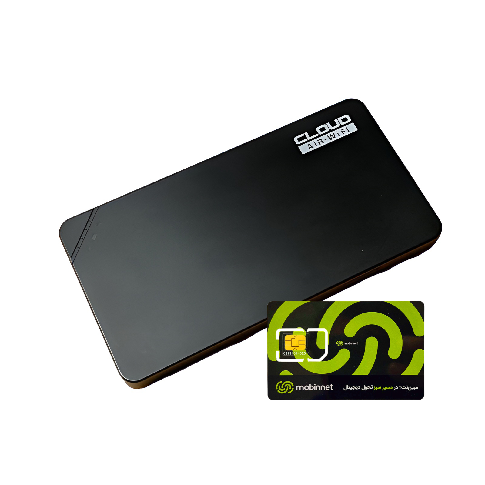 مودم 3G/4G قابل حمل کلود ایر هوآوی مدل GLMU19A02 به همراه سیم کارت 360 درجه مبین نت با بسته 150 گیگ شش ماهه