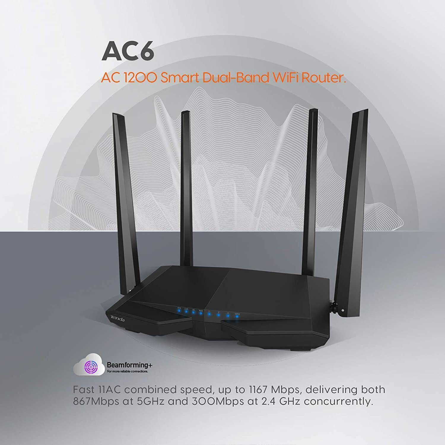 روتر بی سیم دو بانده تندا مدل AC6