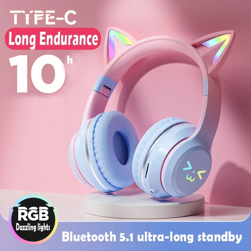 هدفون بلوتوثی طرح گربه ای مدل HZ-BT612