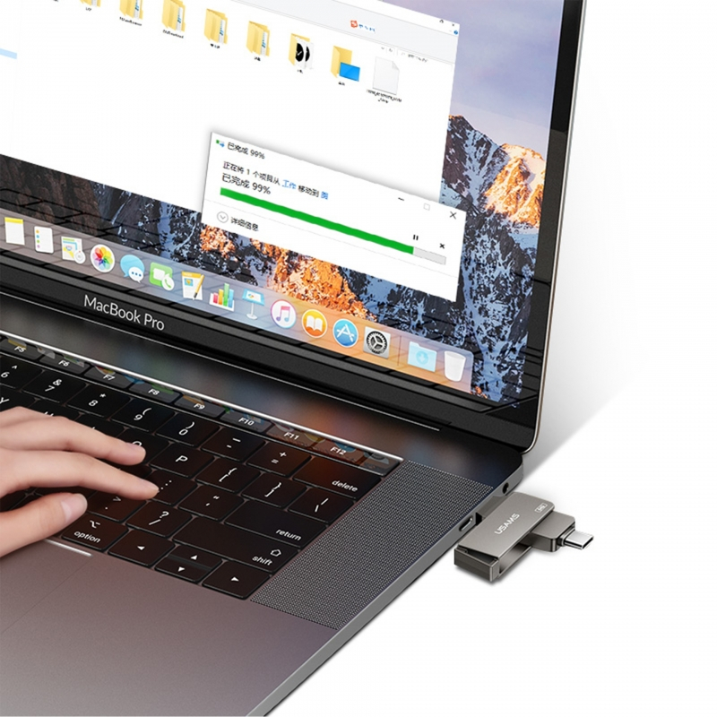 فلش مموری یوسمز مدل Typec-Usb3-High Speed-ZB201 ظرفیت 128 گیگابایت