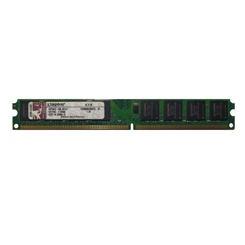 رم دسکتاپ DDR2 تک کاناله 800 مگاهرتز CL6 کینگستون مدل KVR800D2N6/2G ظرفیت 2 گیگابایت