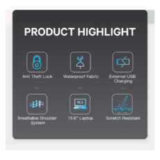 کوله پشتی لپ تاپ بنج مدل BN-22188 مناسب برای لپ تاپ تا 15.6 اینچی