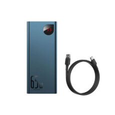 پاوربانک 65 وات بیسوس مدل B08TH ظرفیت 20000 میلی آمپر ساعت به همراه کابل USB-C به USB-A