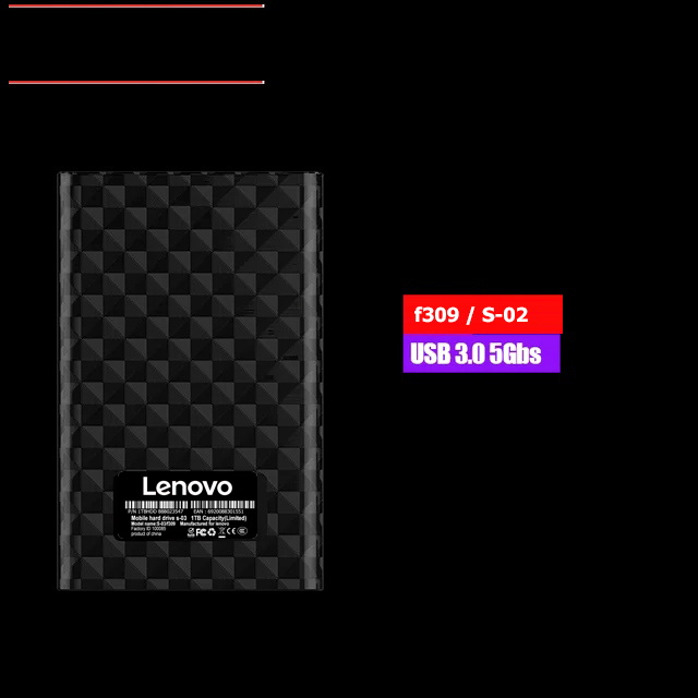 هارد دیسک اکسترنال لنوو مدل F 309 /02 ظرفیت یک ترابایت