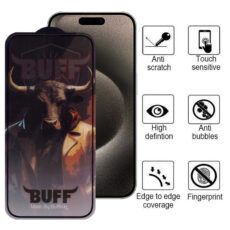 محافظ صفحه نمایش بوف مدل 5D Buffer مناسب برای گوشی موبایل اپل iPhone 15 Pro Max