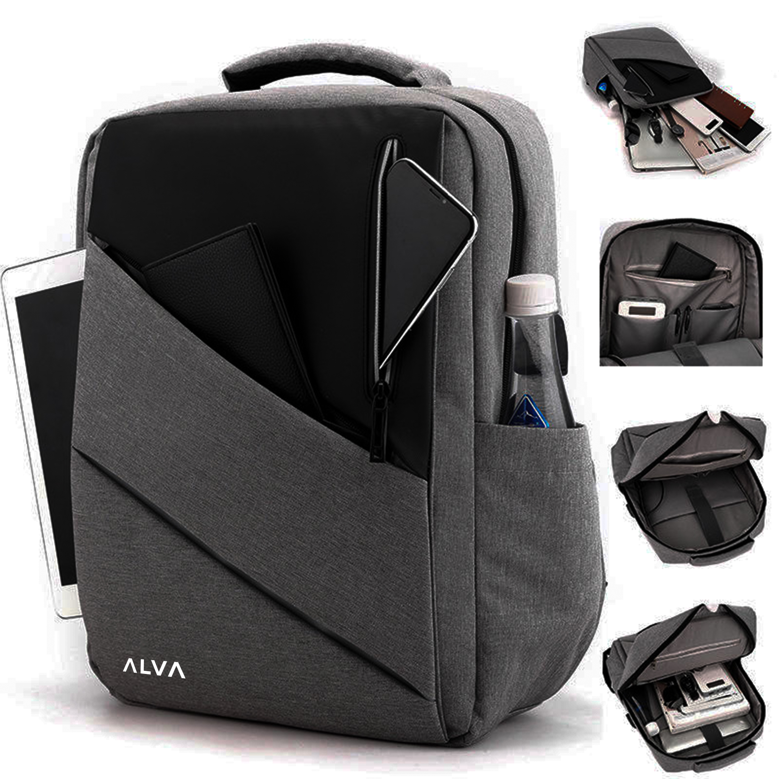 کوله پشتی لپ تاپ آلوا مدل 102203 مناسب برای لپ تاپ  15.6 اینچی