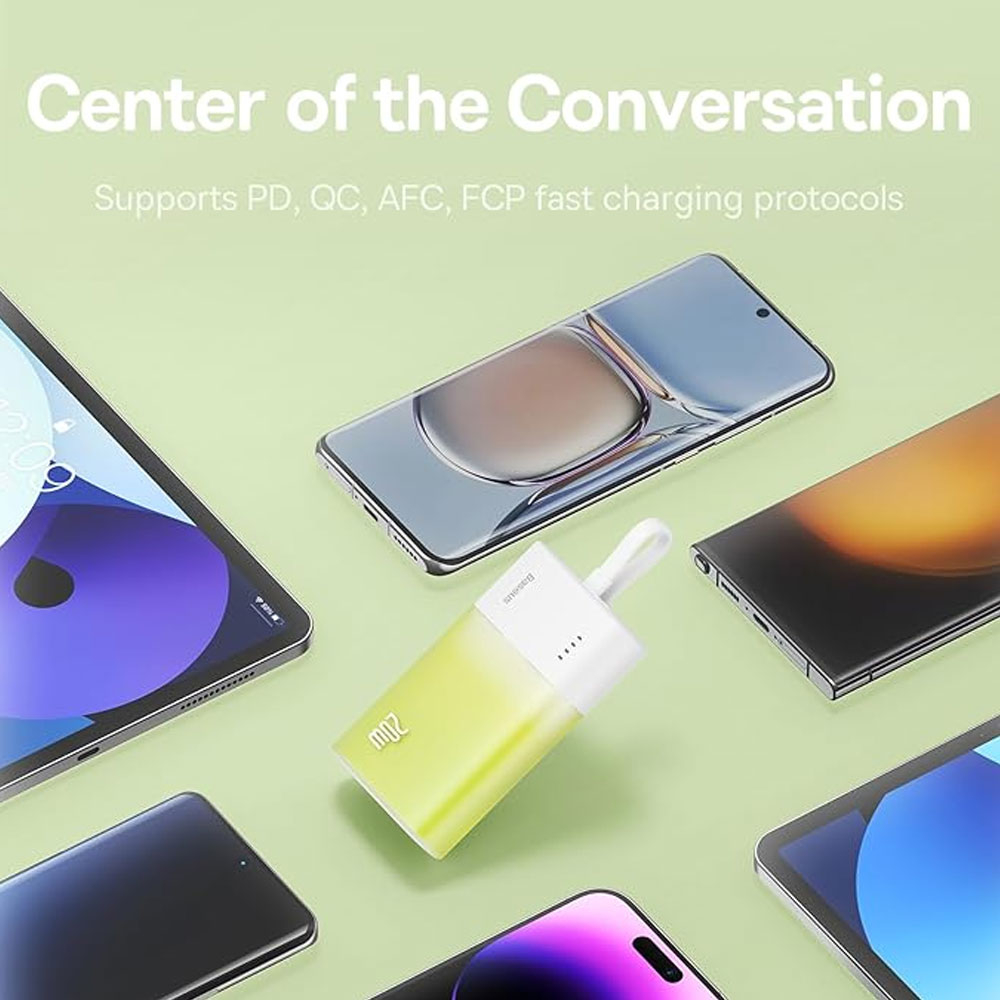 پاوربانک 20 وات باسئوس مدل PPKDC05I ظرفیت 5200 میلیآمپرساعت