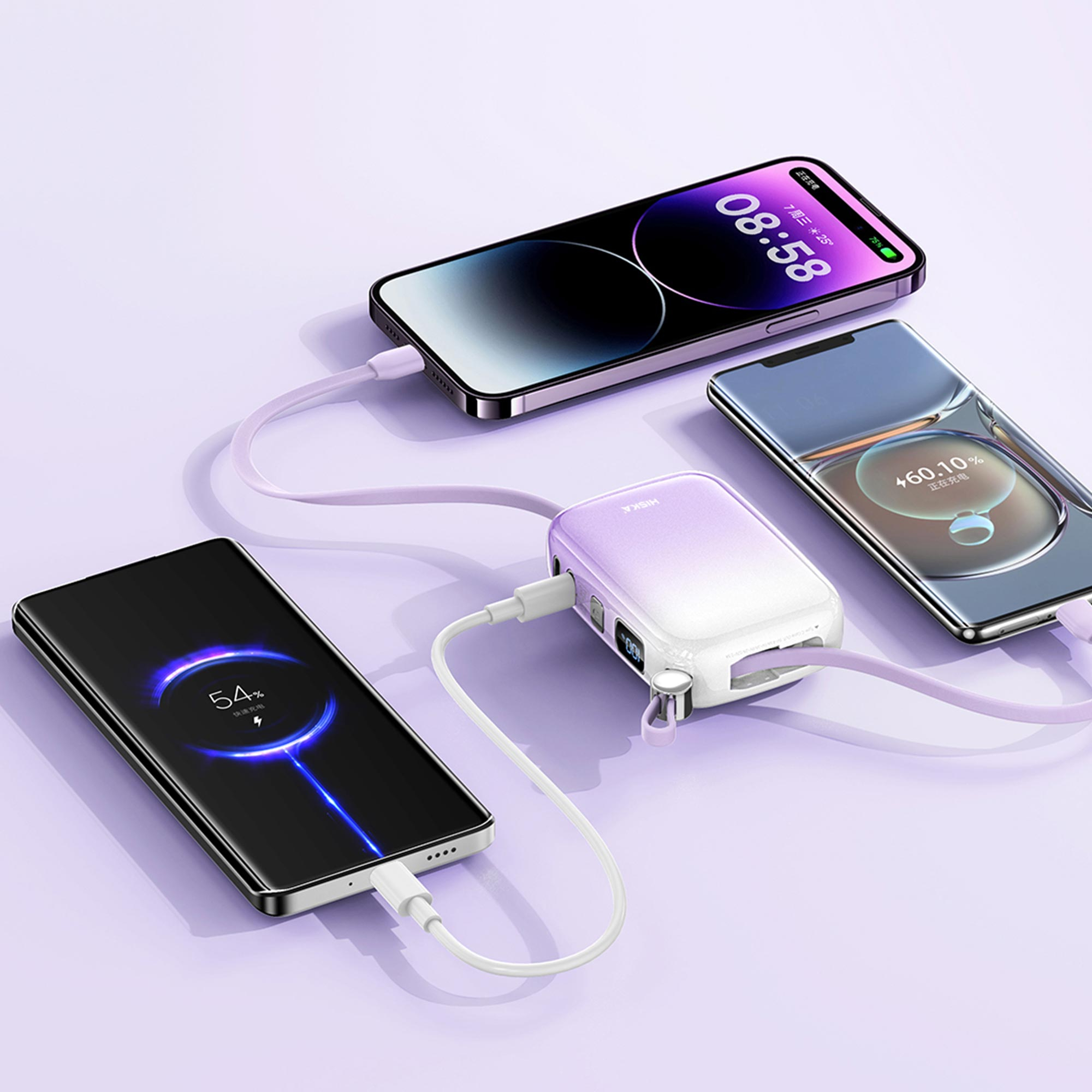 پاوربانک هیسکا مدل HP-125PD ظرفیت 10000 میلی آمپر ساعت