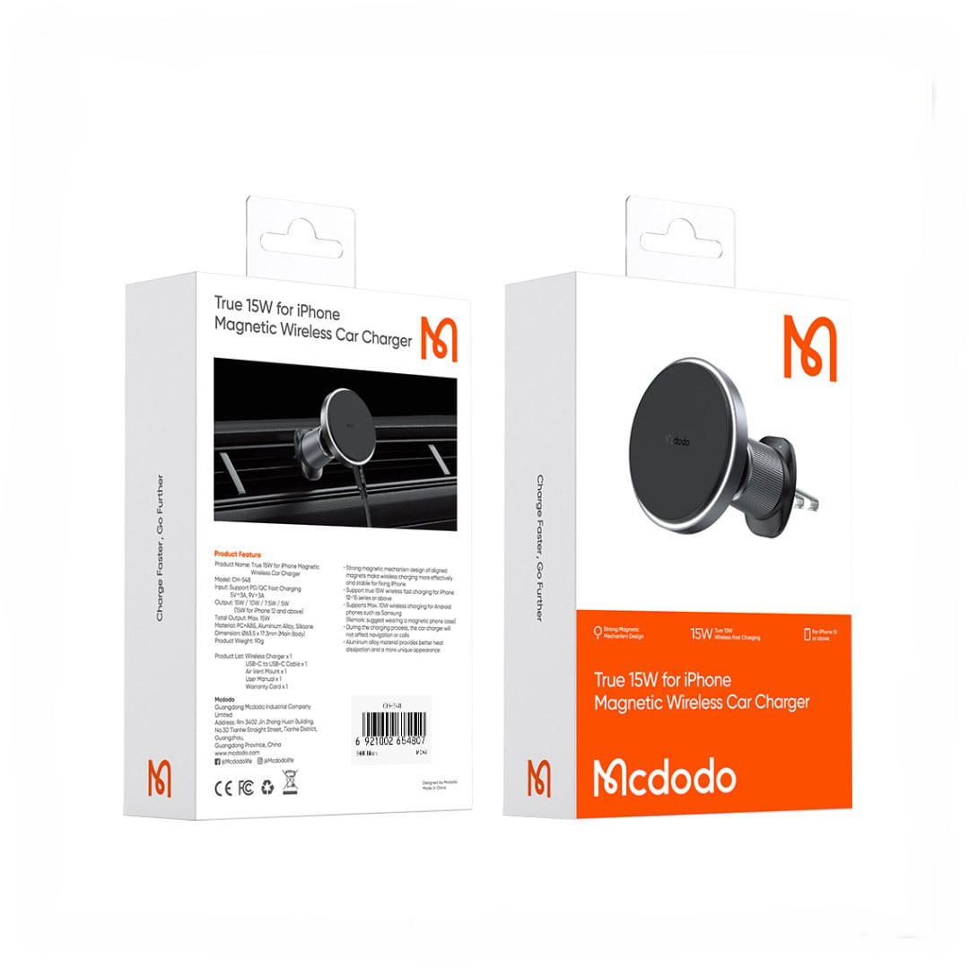 پایه نگهدارنده و شارژر بی سیم گوشی موبایل مک دودو مدل CH-548