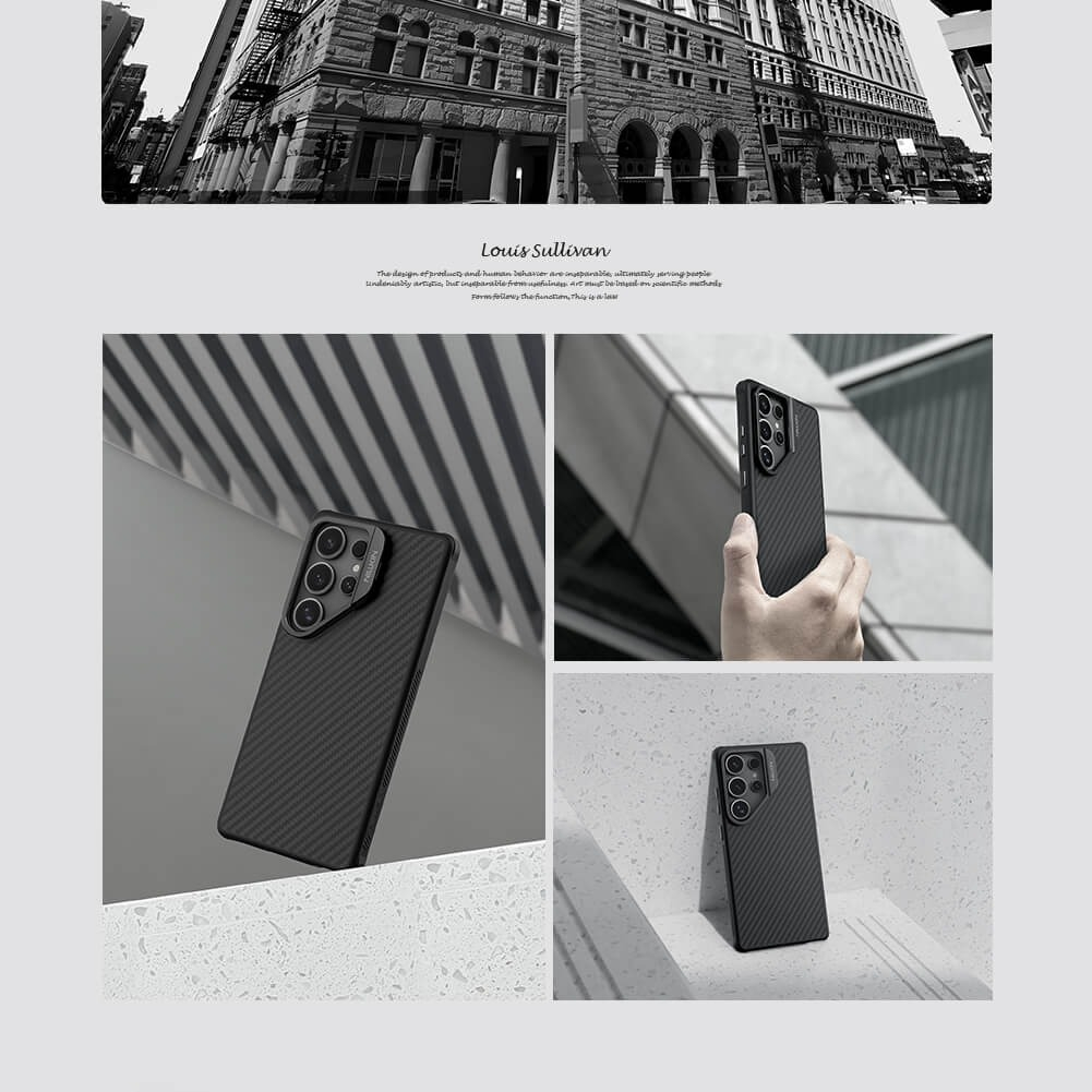 کاور نیلکین مدل CarboProp Magnetic MagSafe Aramid مناسب برای گوشی موبایل سامسونگ Galaxy S25 Ultra