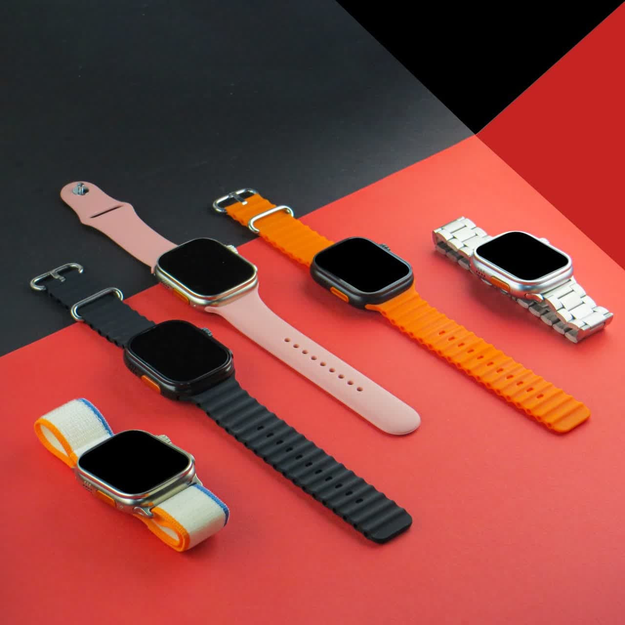 ساعت هوشمند ورنا مدل W49 ultra with 7 band به همراه هندزفری