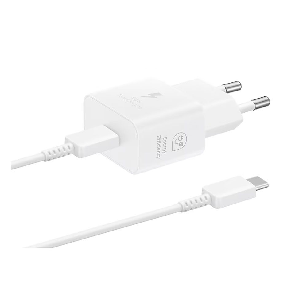 شارژر دیواری 25 وات سامسونگ مدل EP-T2510X به همراه کابل USB-C به طول 1 متر