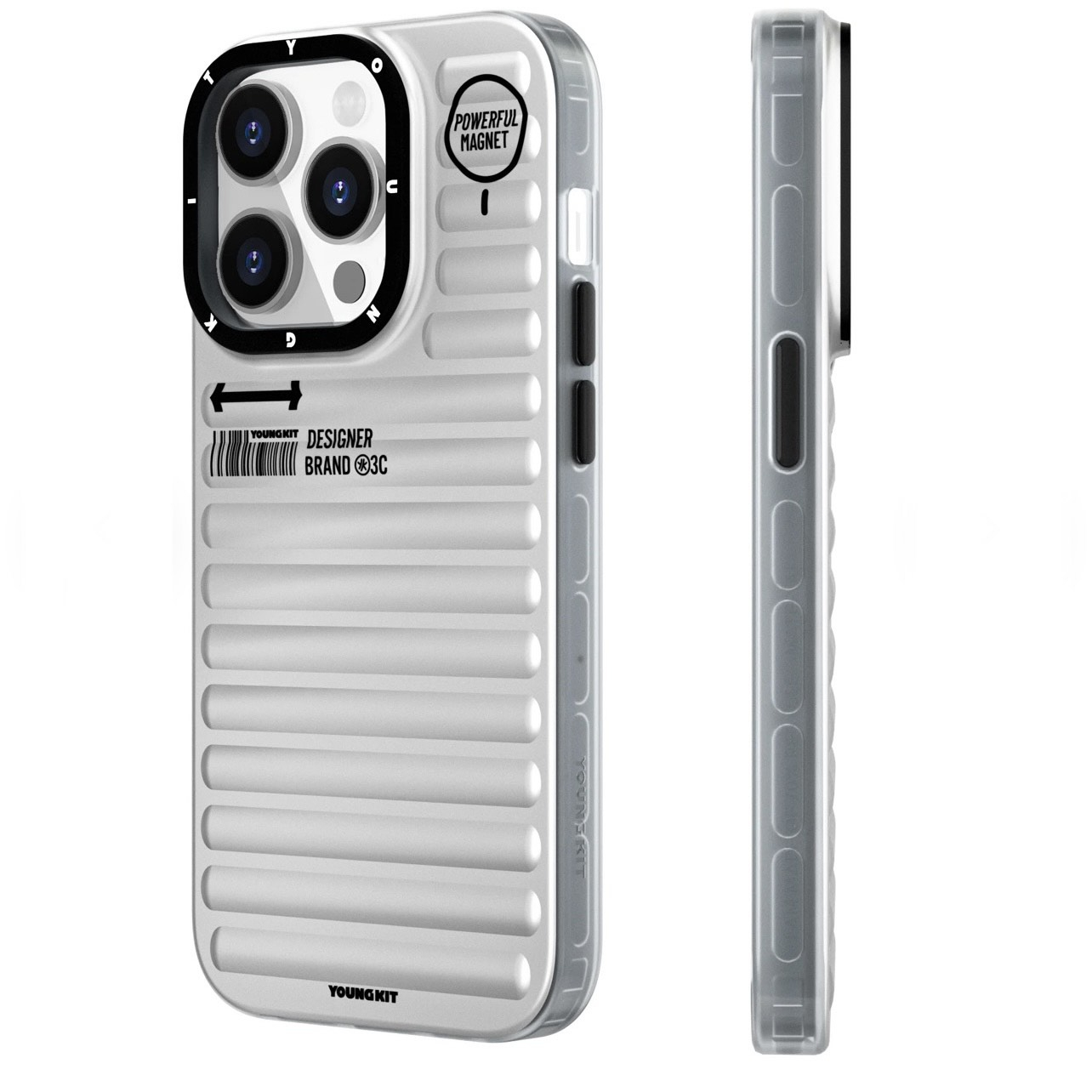 کاور یانگ کیت مدل پافر رنگ تیتانیوم مناسب برای گوشی موبایل اپل iphone 15promax