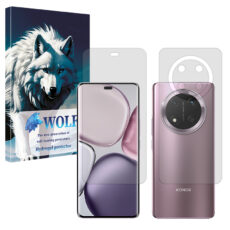 محافظ صفحه نمایش شفاف ولف مدل Tough مناسب برای گوشی موبایل آنر X9c به همراه محافظ پشت گوشی