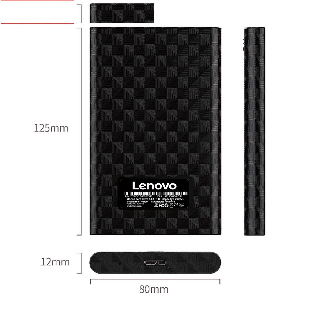 هارد دیسک اکسترنال لنوو مدل F 309 /02 ظرفیت یک ترابایت