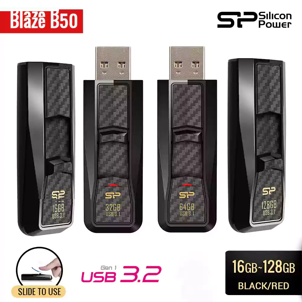 فلش مموری سیلیکون پاور مدل Blaze B50 ظرفیت 256 گیگابایت