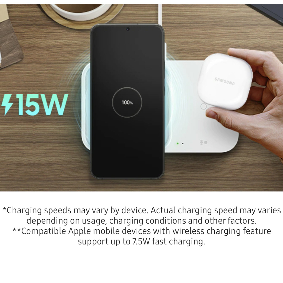 شارژر بی سیم سامسونگ مدل EP-P5400 به همراه شارژر 25وات