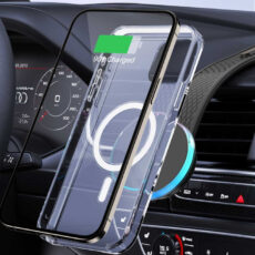 پایه نگهدارنده و شارژر بی سیم گوشی موبایل مدل 15W Magnetic wireless charger and phone stand