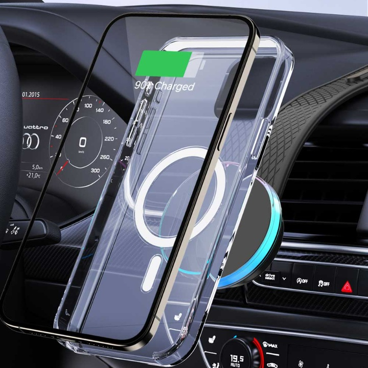 پایه نگهدارنده و شارژر بی سیم گوشی موبایل مدل 15W Magnetic wireless charger and phone stand