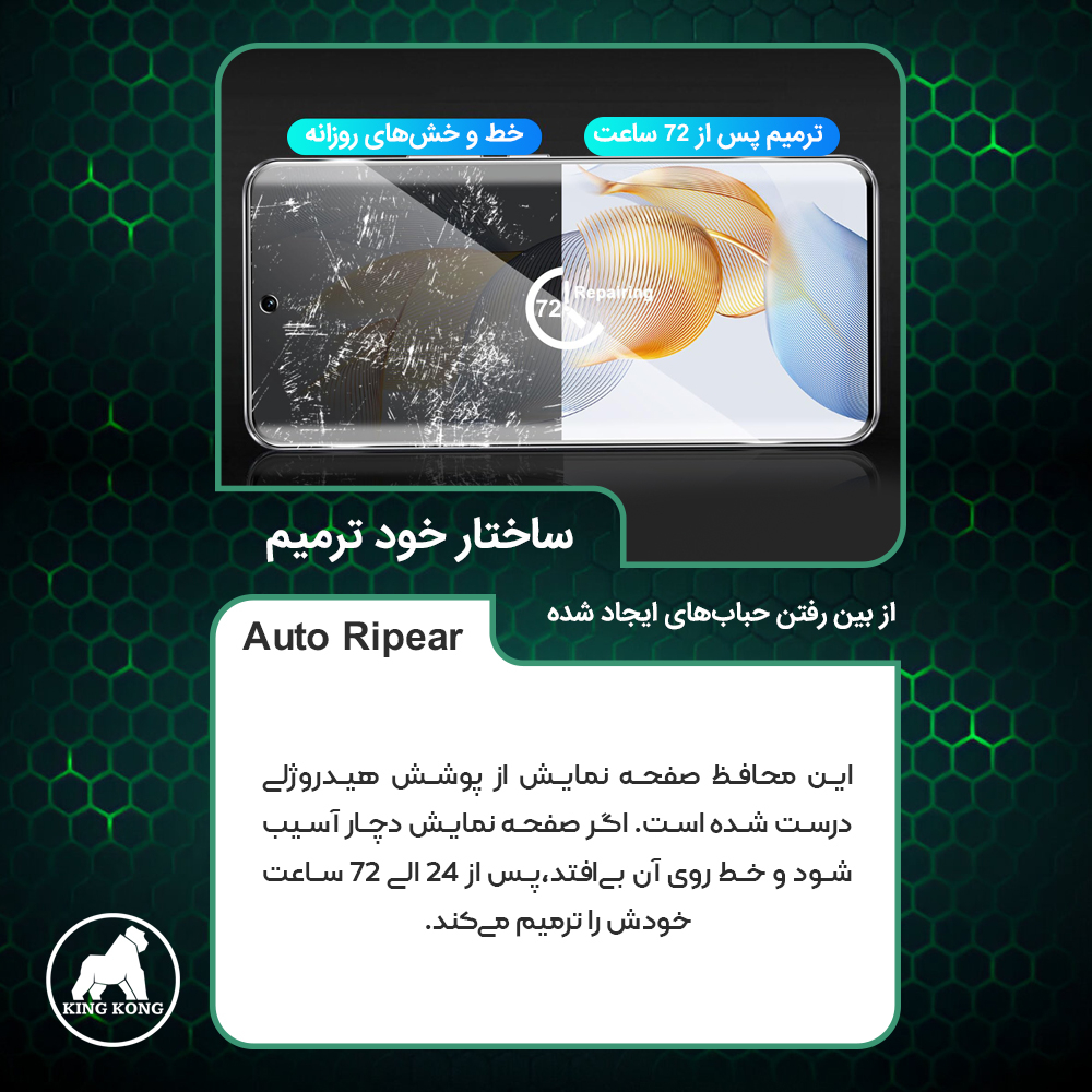 محافظ صفحه نمایش مات کینگ کونگ مدل Tough مناسب برای گوشی موبایل سامسونگ Galaxy A56 به همراه محافظ پشت گوشی