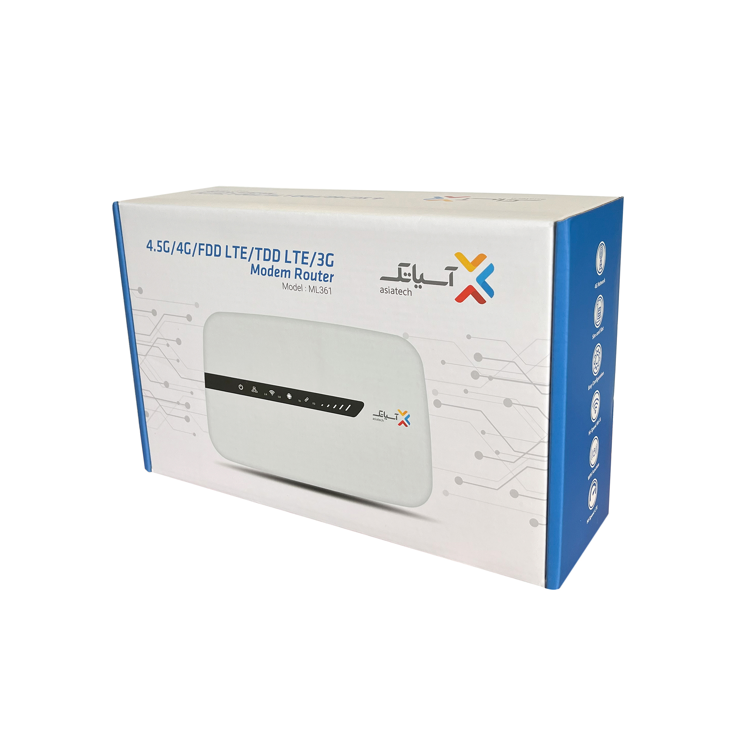 مودم 4G/TD-LTE آسیاتک مدل ML361 به همراه 500 گیگابایت اینترنت یکساله