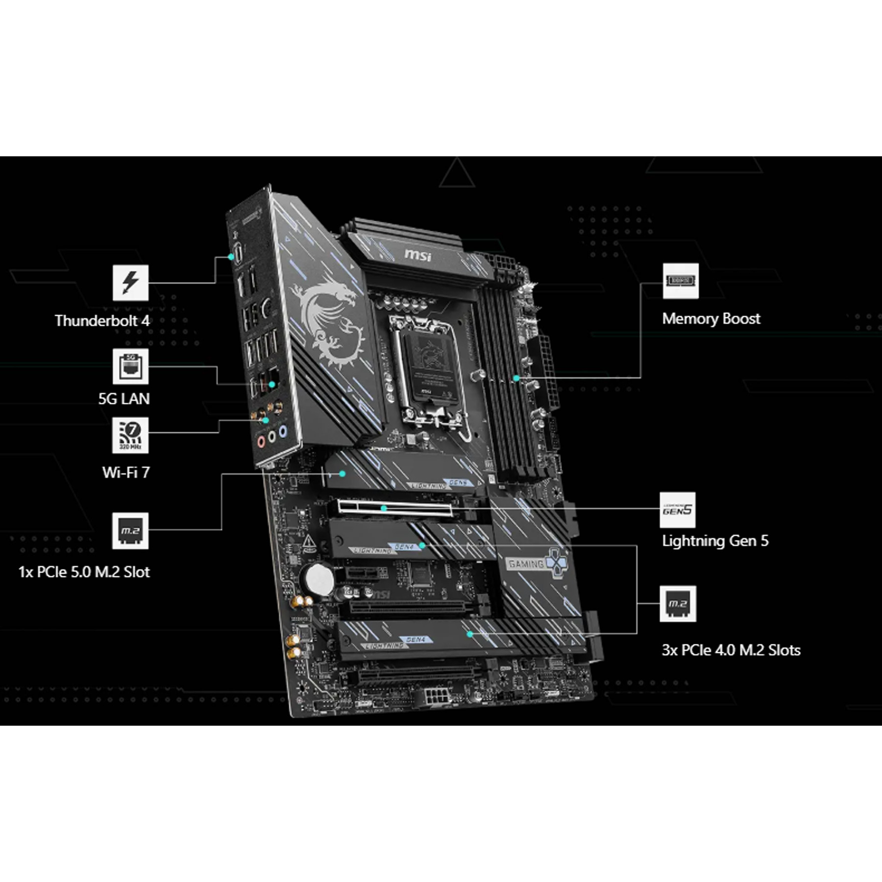 مادربرد ام اس آی مدل Z890 GAMING PLUS WIFI