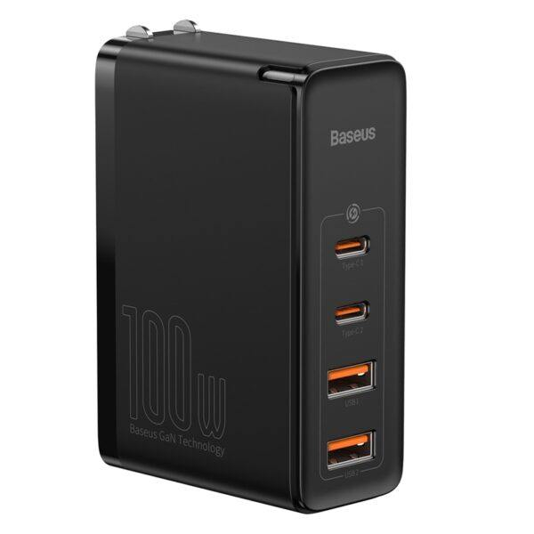 شارژر دیواری باسئوس مدل GaN2 Pro 100W به همراه کابل تبدیل USB-C